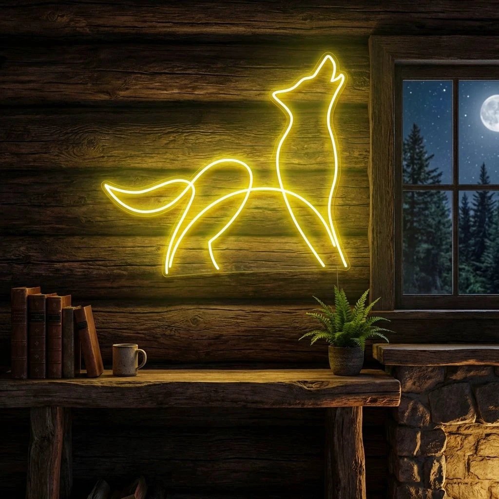 Howling Dog Led Neon Sign Light