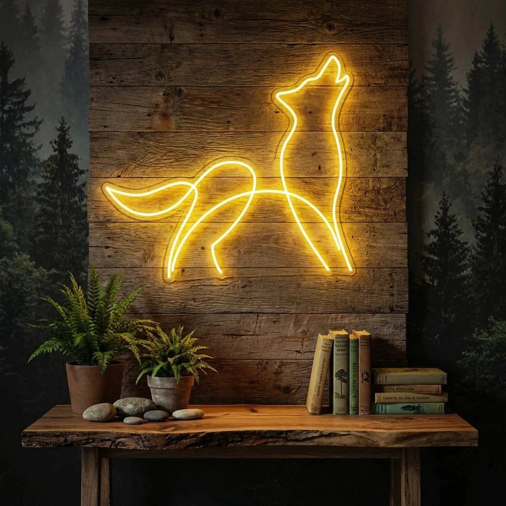 Howling Dog Led Neon Sign Light