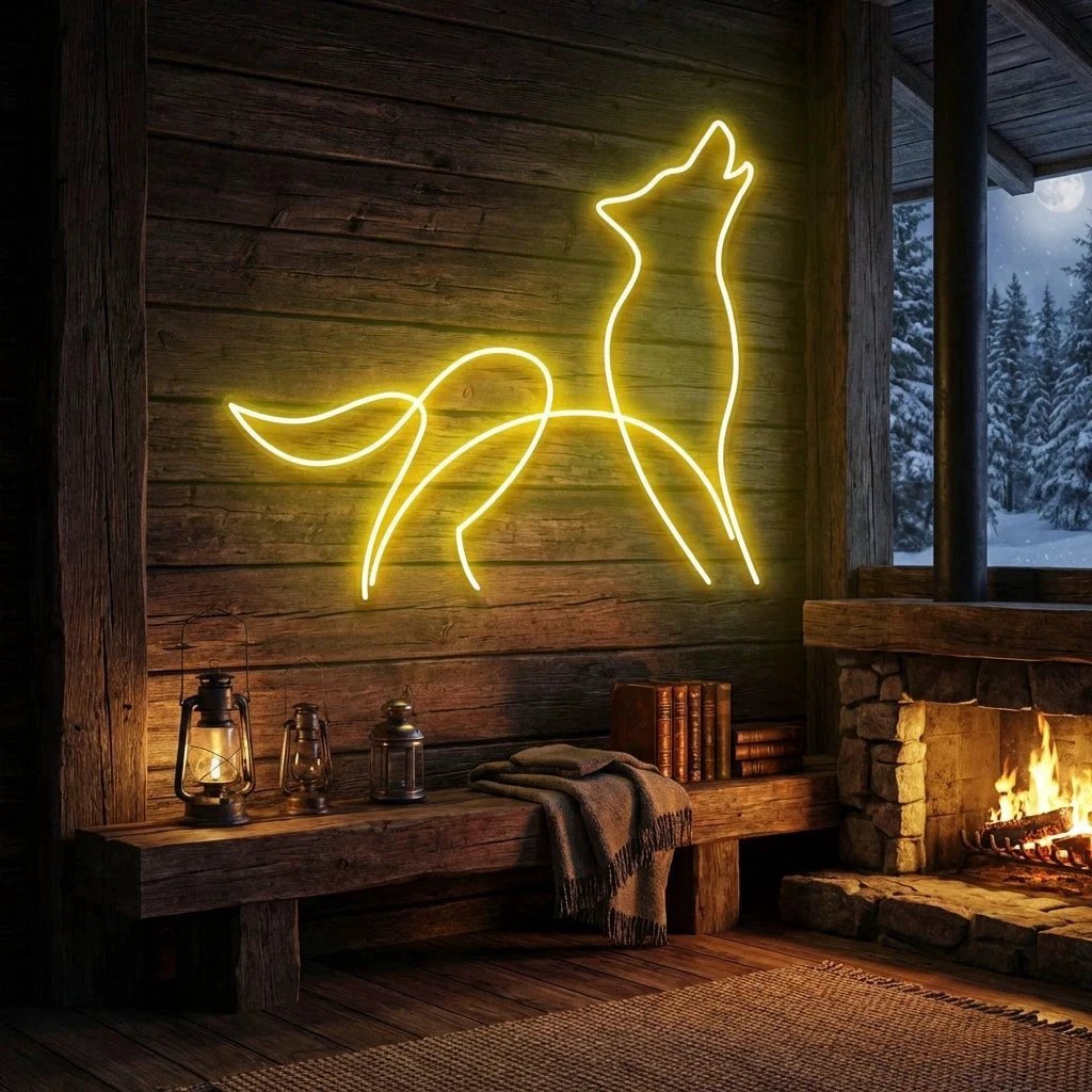 Howling Dog Led Neon Sign Light