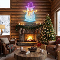 Hugging snowman Art Work Led Neon Sign Light