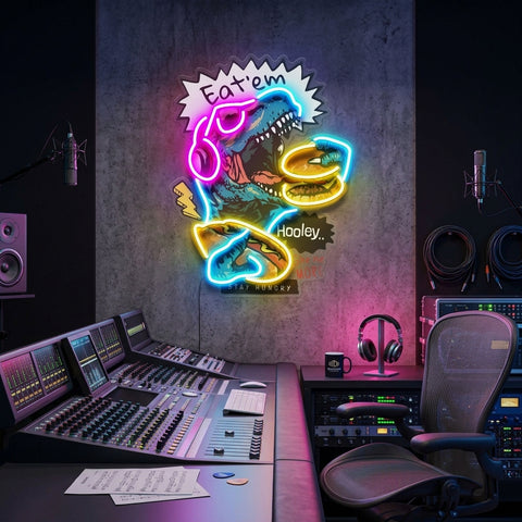 Hungry Dinosour LED Neon Sign Light Pop Art