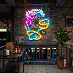 Hungry Dinosour LED Neon Sign Light Pop Art
