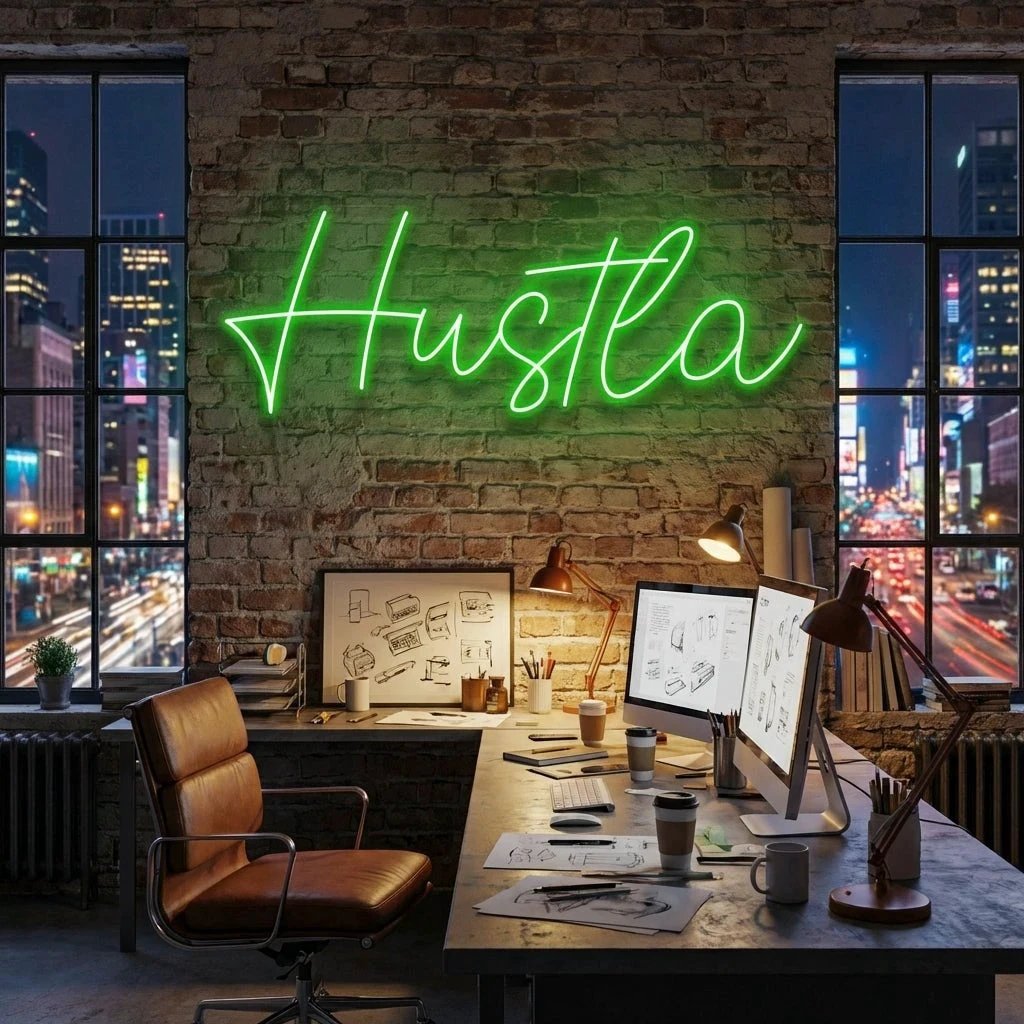 Hustla Led Neon Sign Light