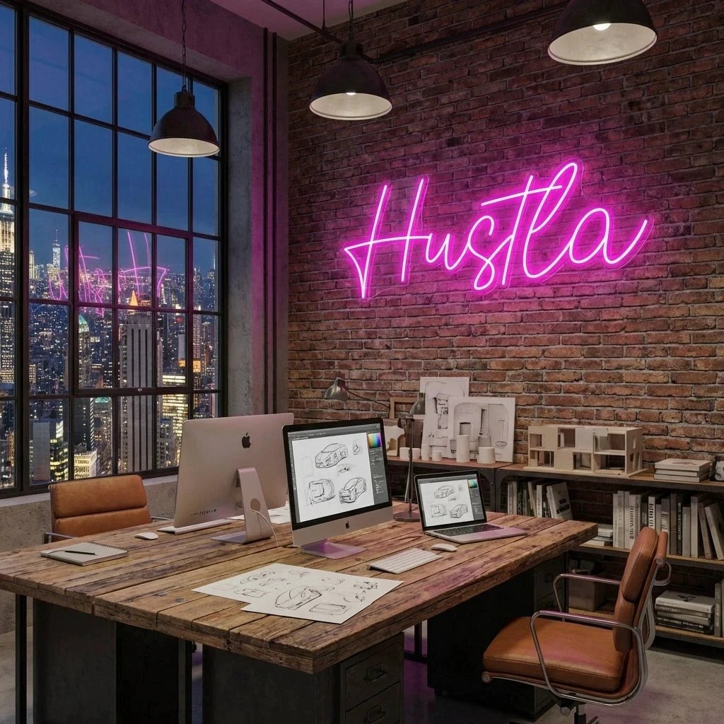 Hustla Led Neon Sign Light