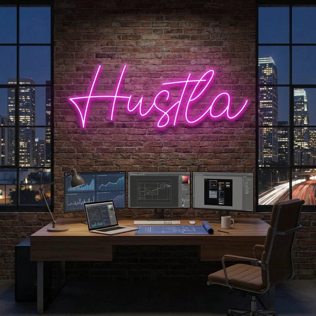 Hustla Led Neon Sign Light