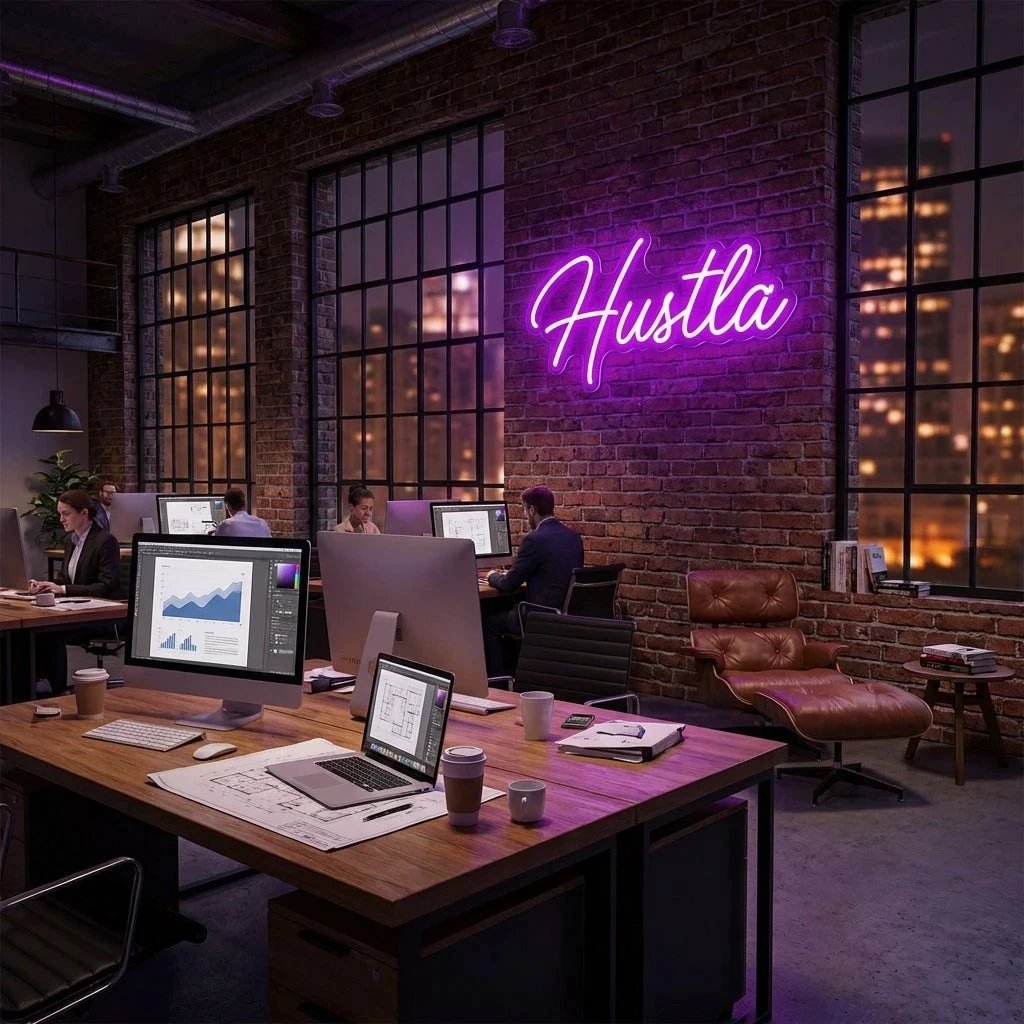Hustla Led Neon Sign Light