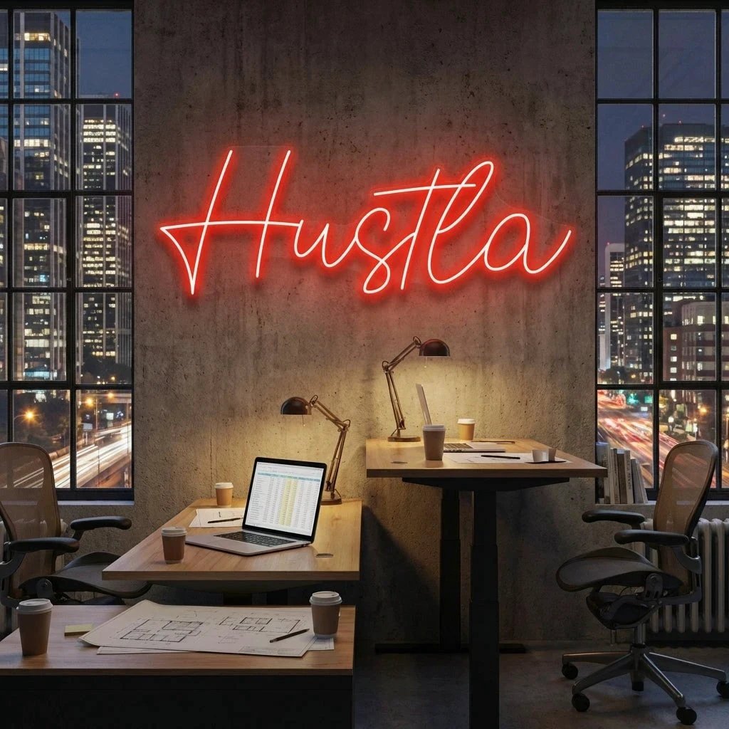 Hustla Led Neon Sign Light