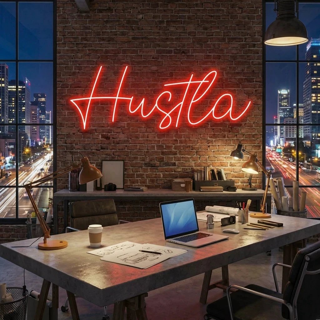 Hustla Led Neon Sign Light