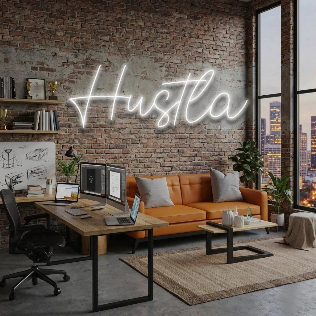 Hustla Led Neon Sign Light