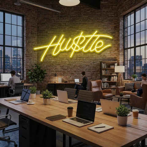 Hustle Led Neon Sign Light