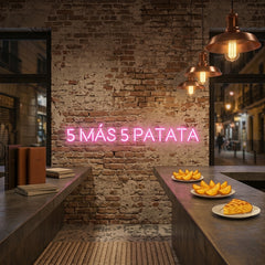 Custom Neon: 5 MÁS 5 PATATA