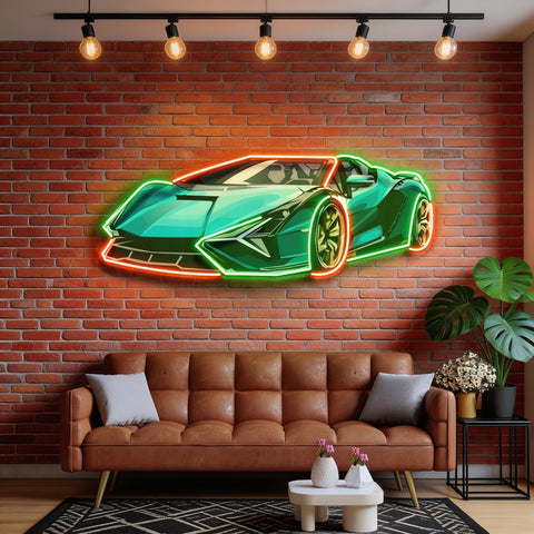 Hypercar LED Neon Sign Light Pop Art