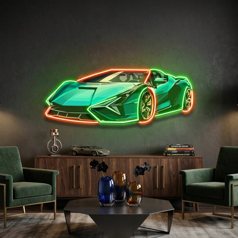 Hypercar LED Neon Sign Light Pop Art