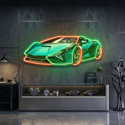 Hypercar LED Neon Sign Light Pop Art