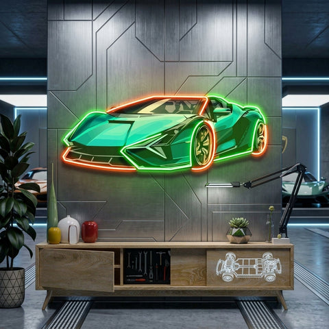 Hypercar LED Neon Sign Light Pop Art