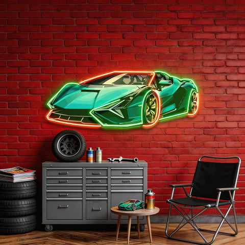 Hypercar LED Neon Sign Light Pop Art