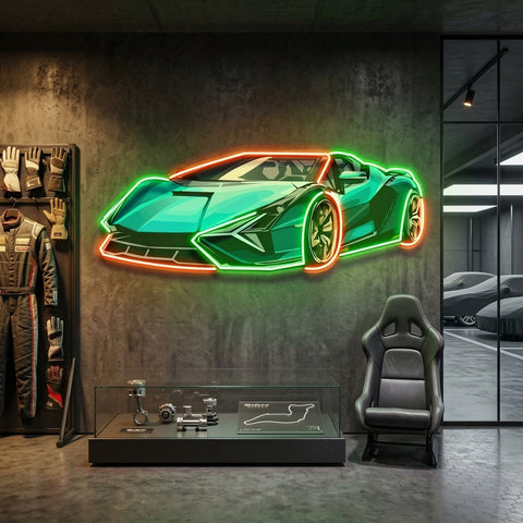 Hypercar LED Neon Sign Light Pop Art