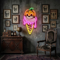 Ice Cream Skull LED Neon Sign Light Pop Art