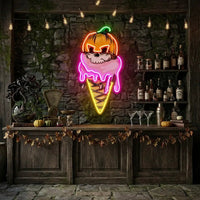 Ice Cream Skull LED Neon Sign Light Pop Art