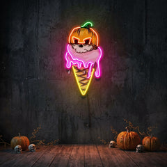 Ice Cream Skull LED Neon Sign Light Pop Art