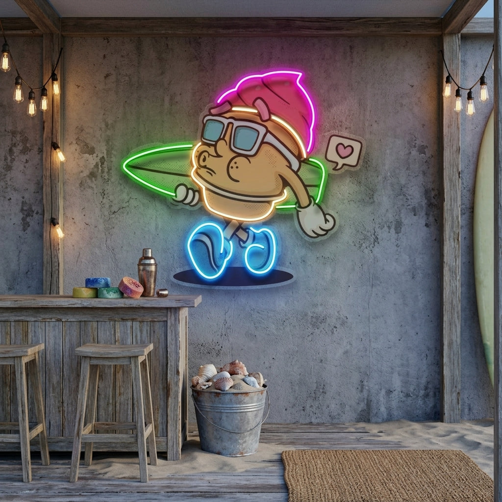 Ice Cream Trendy Retro LED Neon Sign Light Pop Art
