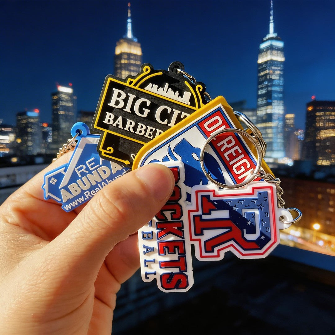 Custom 3D Die-Cut Rubber Keychains