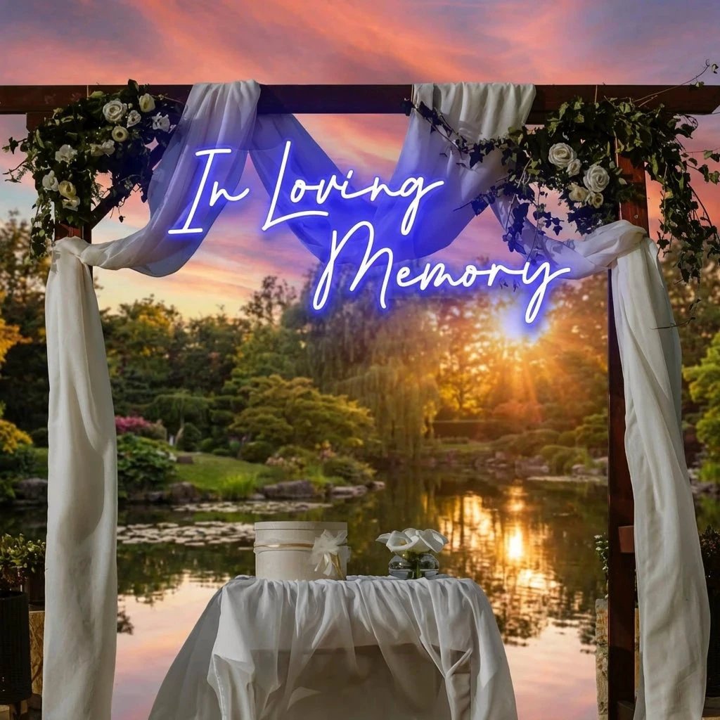In Loving Memory Led Neon Sign Light, Neon Light Sign For Wedding
