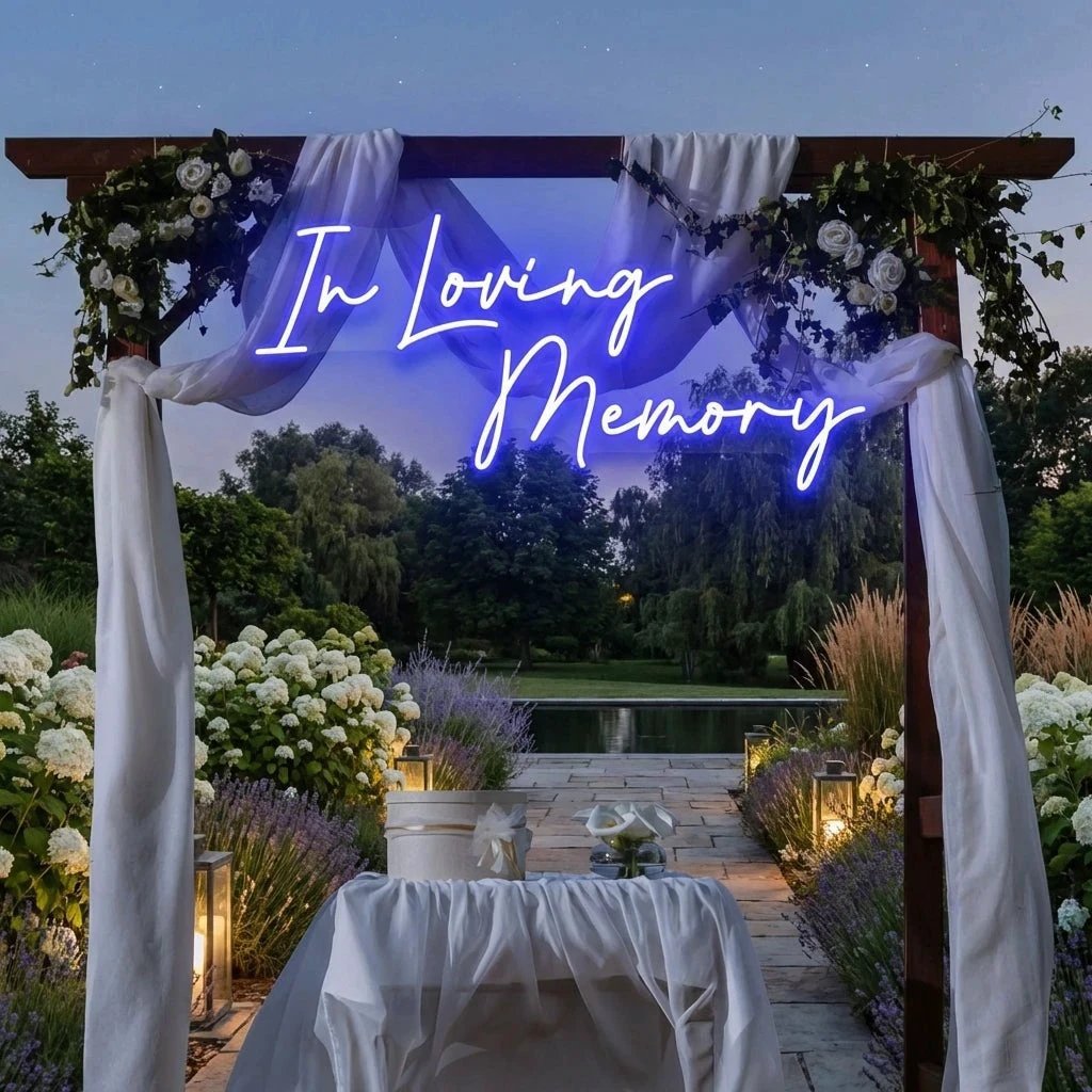 In Loving Memory Led Neon Sign Light, Neon Light Sign For Wedding