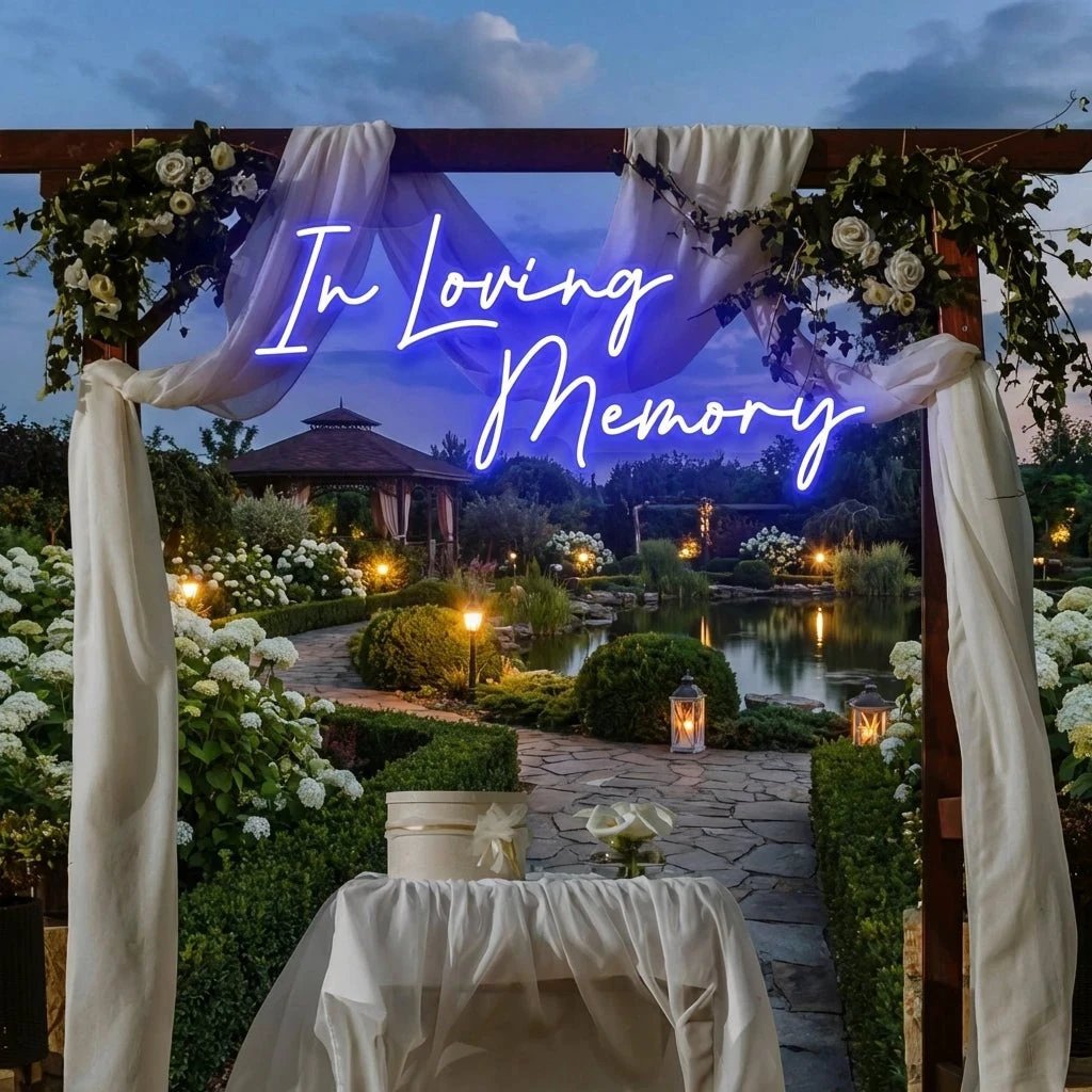 In Loving Memory Led Neon Sign Light, Neon Light Sign For Wedding