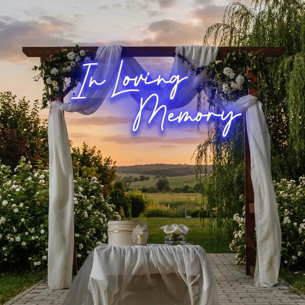 In Loving Memory Led Neon Sign Light, Neon Light Sign For Wedding