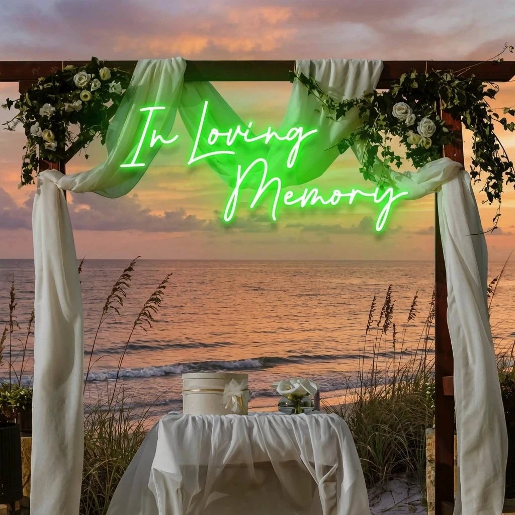 In Loving Memory Led Neon Sign Light, Neon Light Sign For Wedding