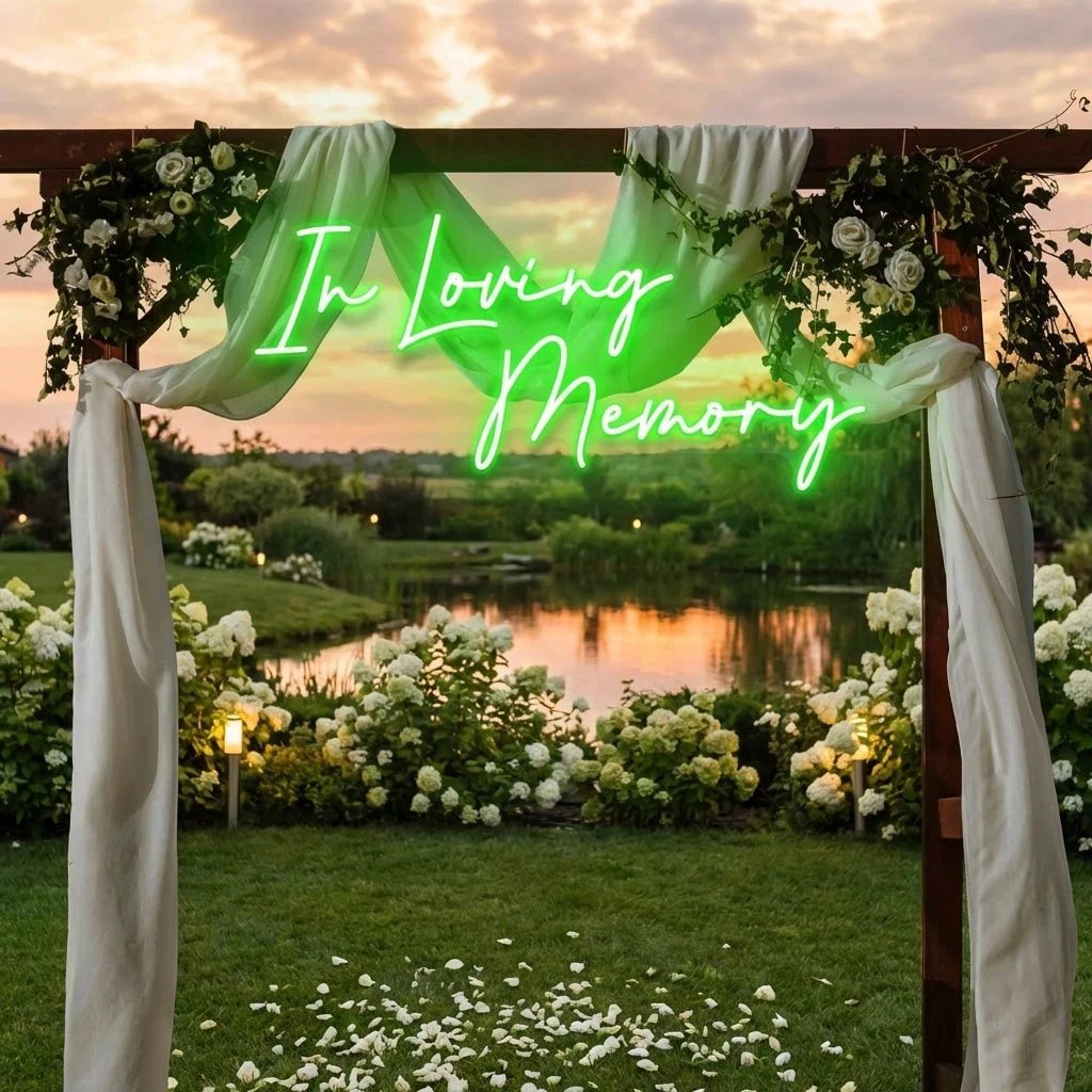 In Loving Memory Led Neon Sign Light, Neon Light Sign For Wedding