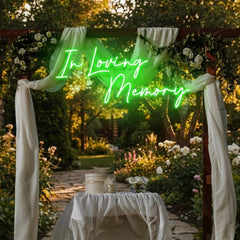 In Loving Memory Led Neon Sign Light, Neon Light Sign For Wedding