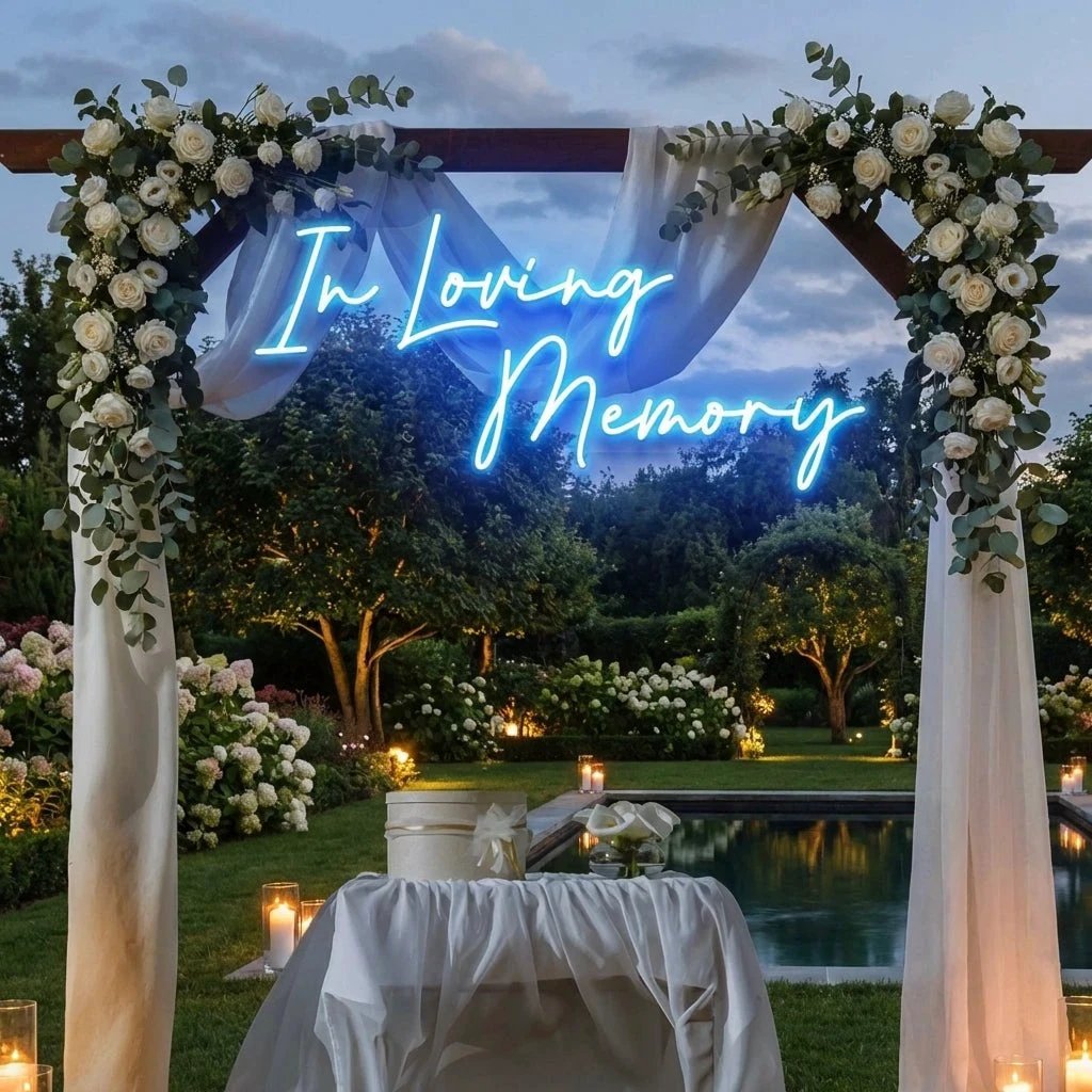 In Loving Memory Led Neon Sign Light, Neon Light Sign For Wedding