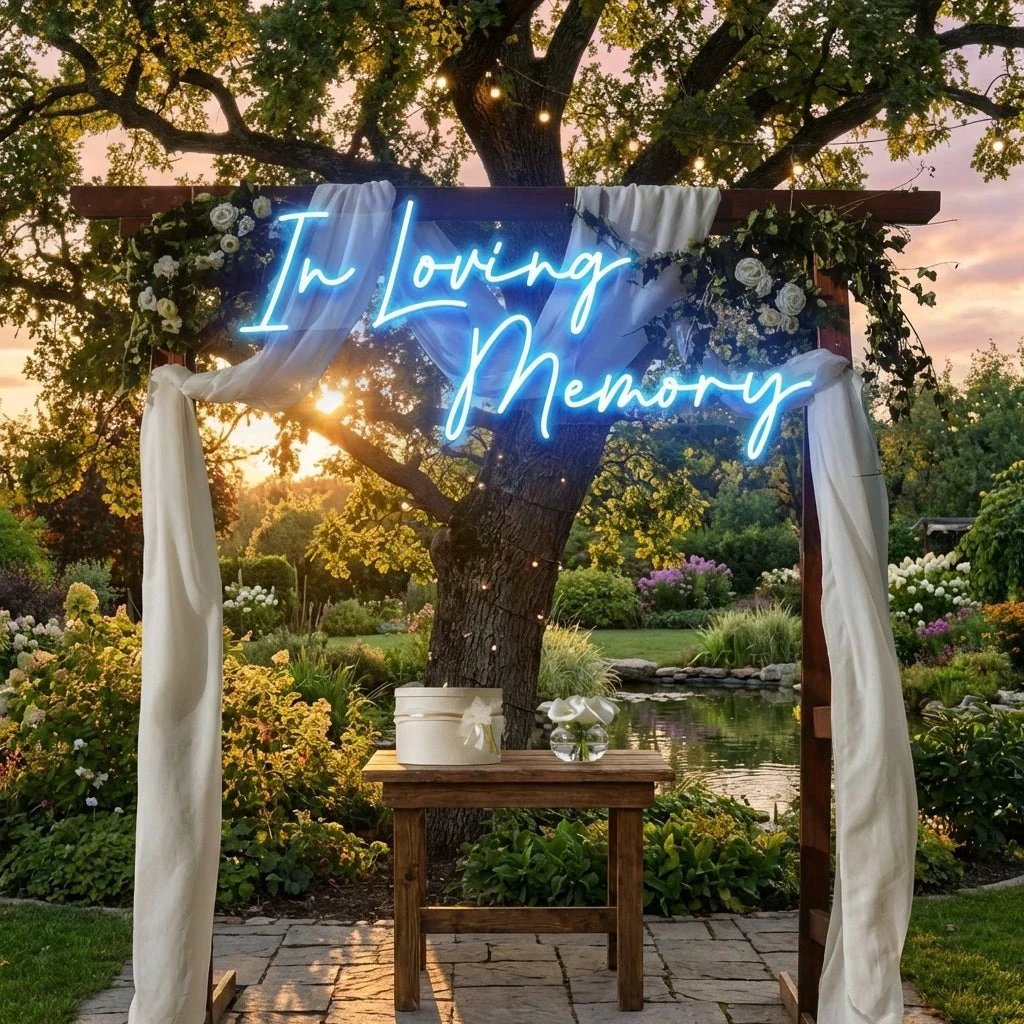 In Loving Memory Led Neon Sign Light, Neon Light Sign For Wedding