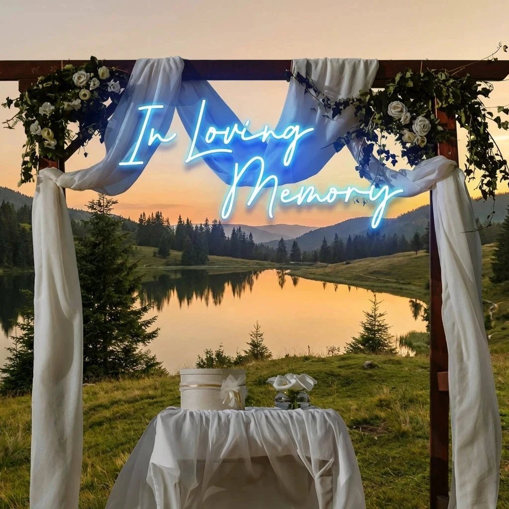 In Loving Memory Led Neon Sign Light, Neon Light Sign For Wedding