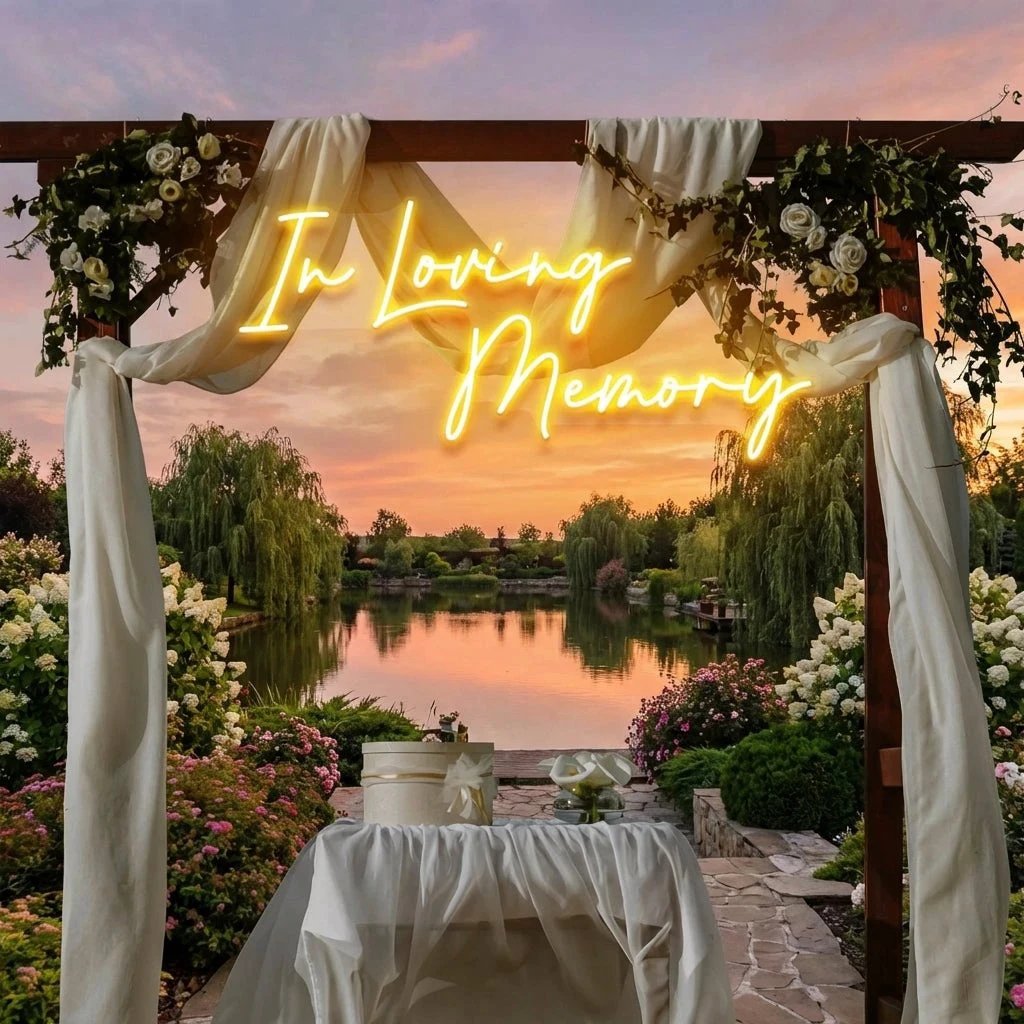 In Loving Memory Led Neon Sign Light, Neon Light Sign For Wedding