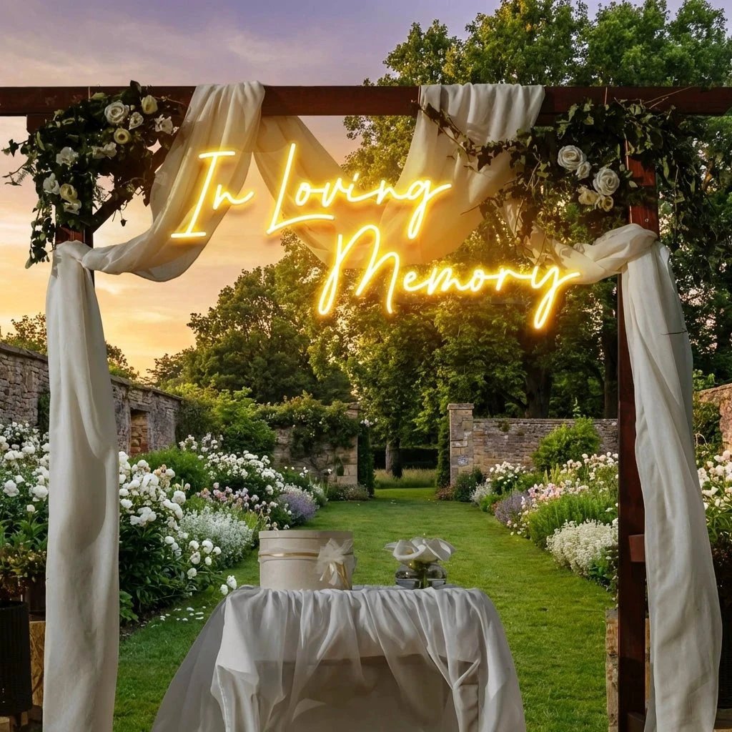 In Loving Memory Led Neon Sign Light, Neon Light Sign For Wedding