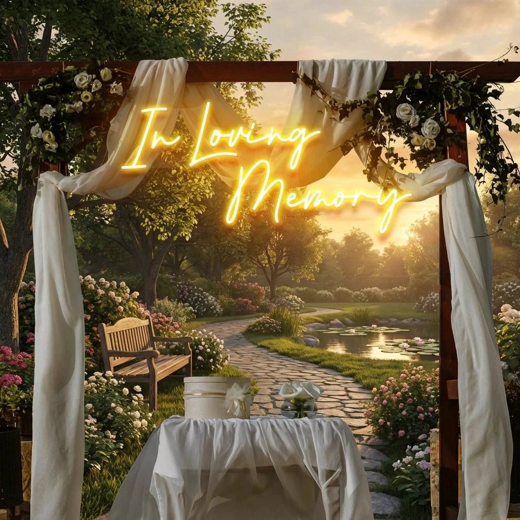 In Loving Memory Led Neon Sign Light, Neon Light Sign For Wedding