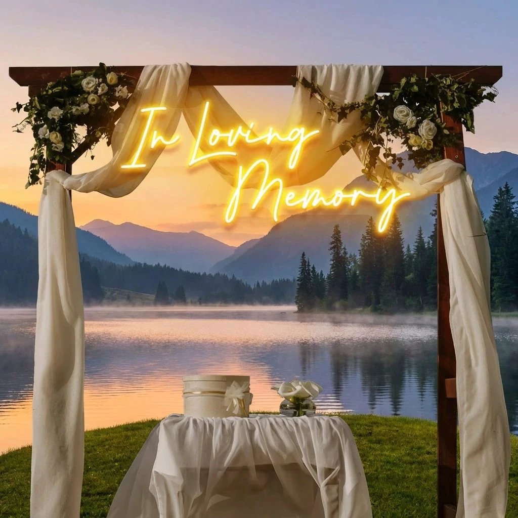 In Loving Memory Led Neon Sign Light, Neon Light Sign For Wedding