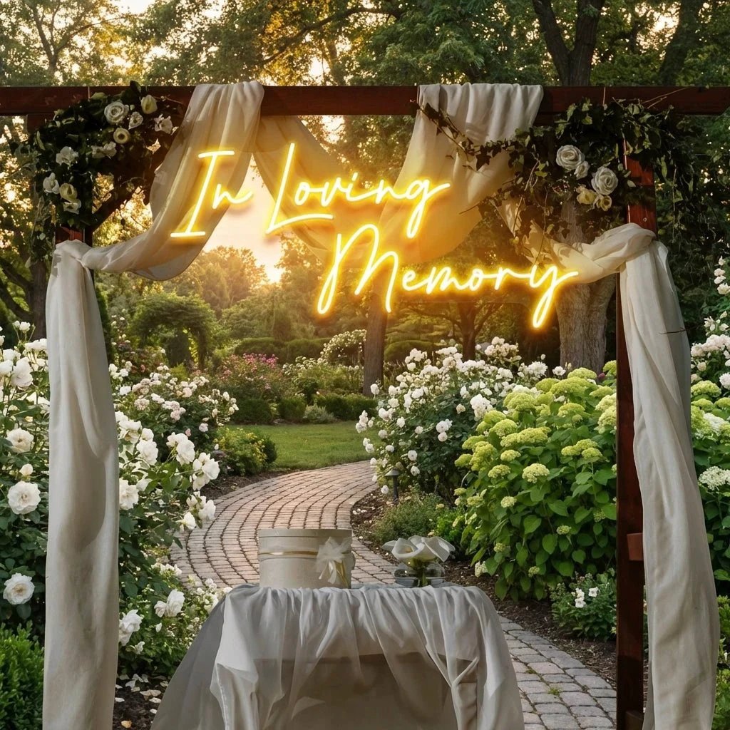 In Loving Memory Led Neon Sign Light, Neon Light Sign For Wedding