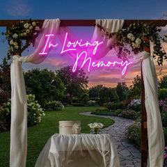 In Loving Memory Led Neon Sign Light, Neon Light Sign For Wedding