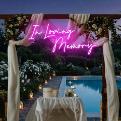 In Loving Memory Led Neon Sign Light, Neon Light Sign For Wedding