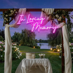 In Loving Memory Led Neon Sign Light, Neon Light Sign For Wedding