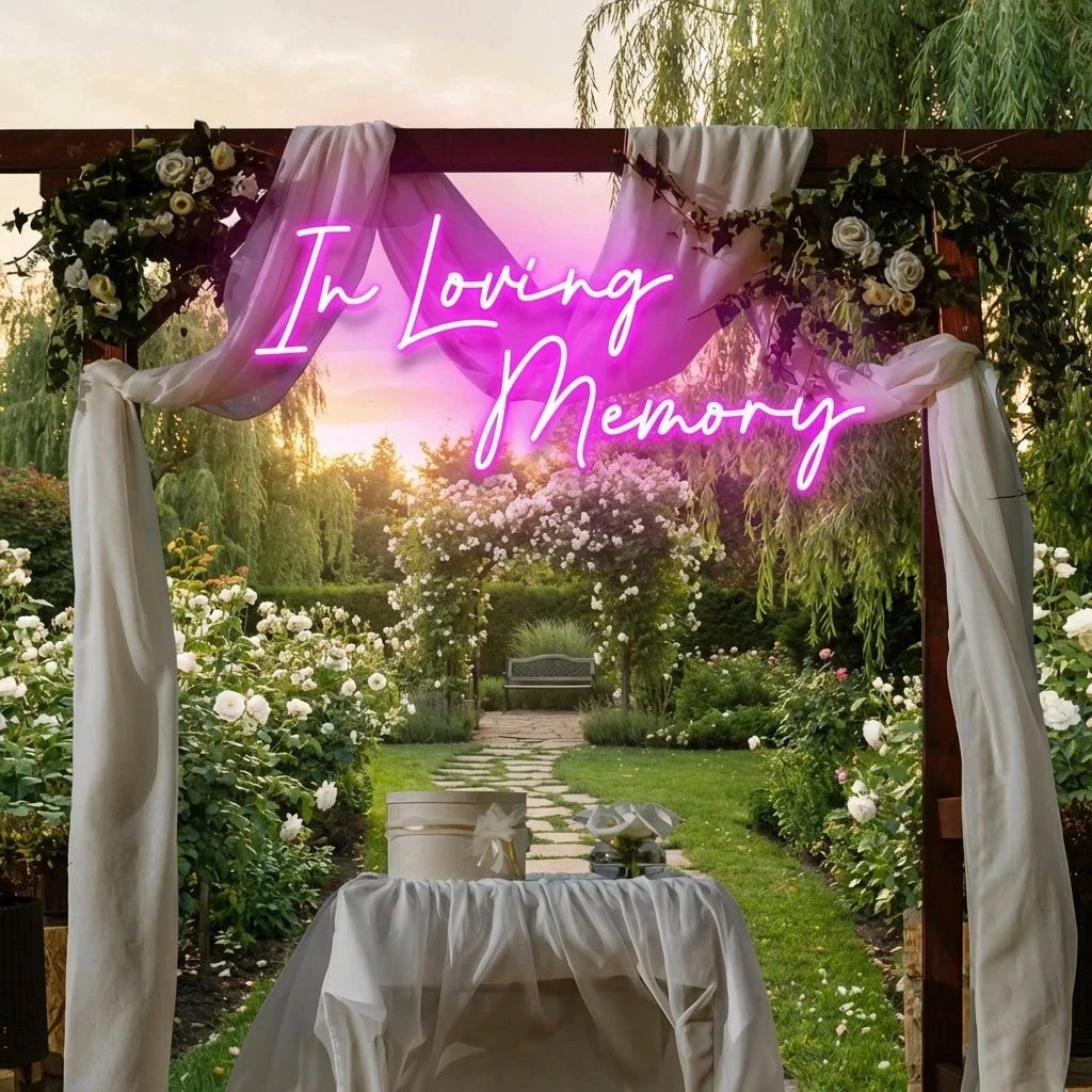 In Loving Memory Led Neon Sign Light, Neon Light Sign For Wedding