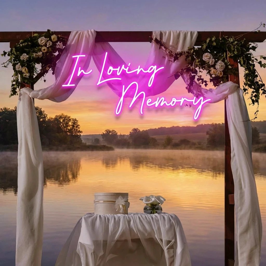 In Loving Memory Led Neon Sign Light, Neon Light Sign For Wedding