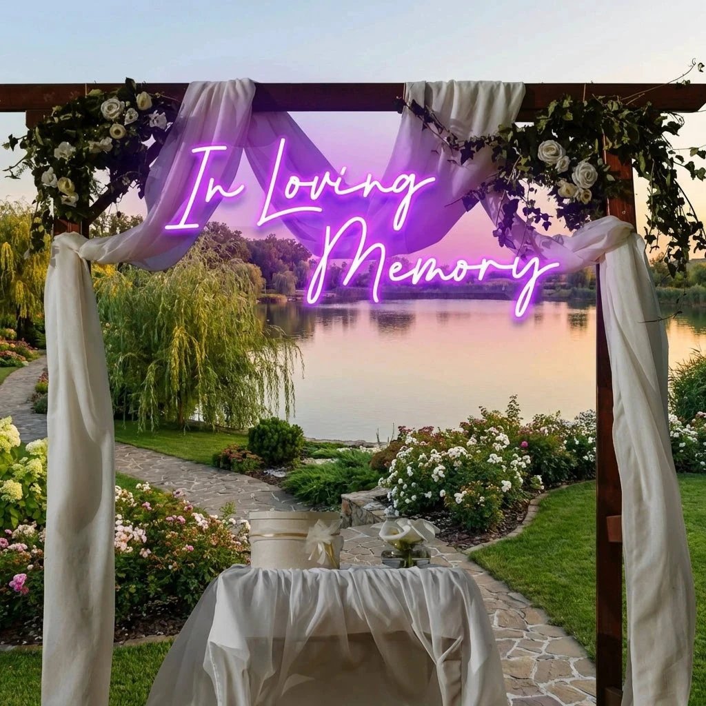 In Loving Memory Led Neon Sign Light, Neon Light Sign For Wedding