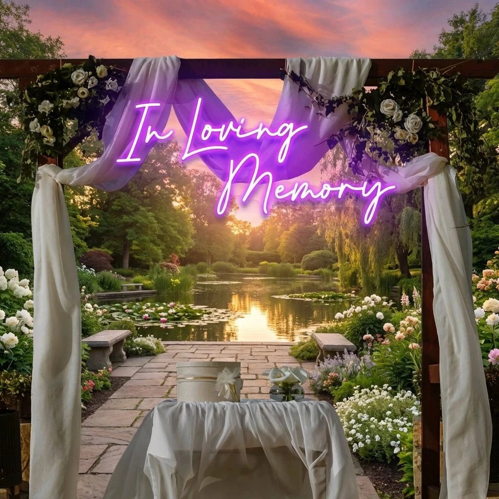 In Loving Memory Led Neon Sign Light, Neon Light Sign For Wedding