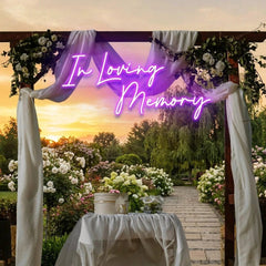 In Loving Memory Led Neon Sign Light, Neon Light Sign For Wedding
