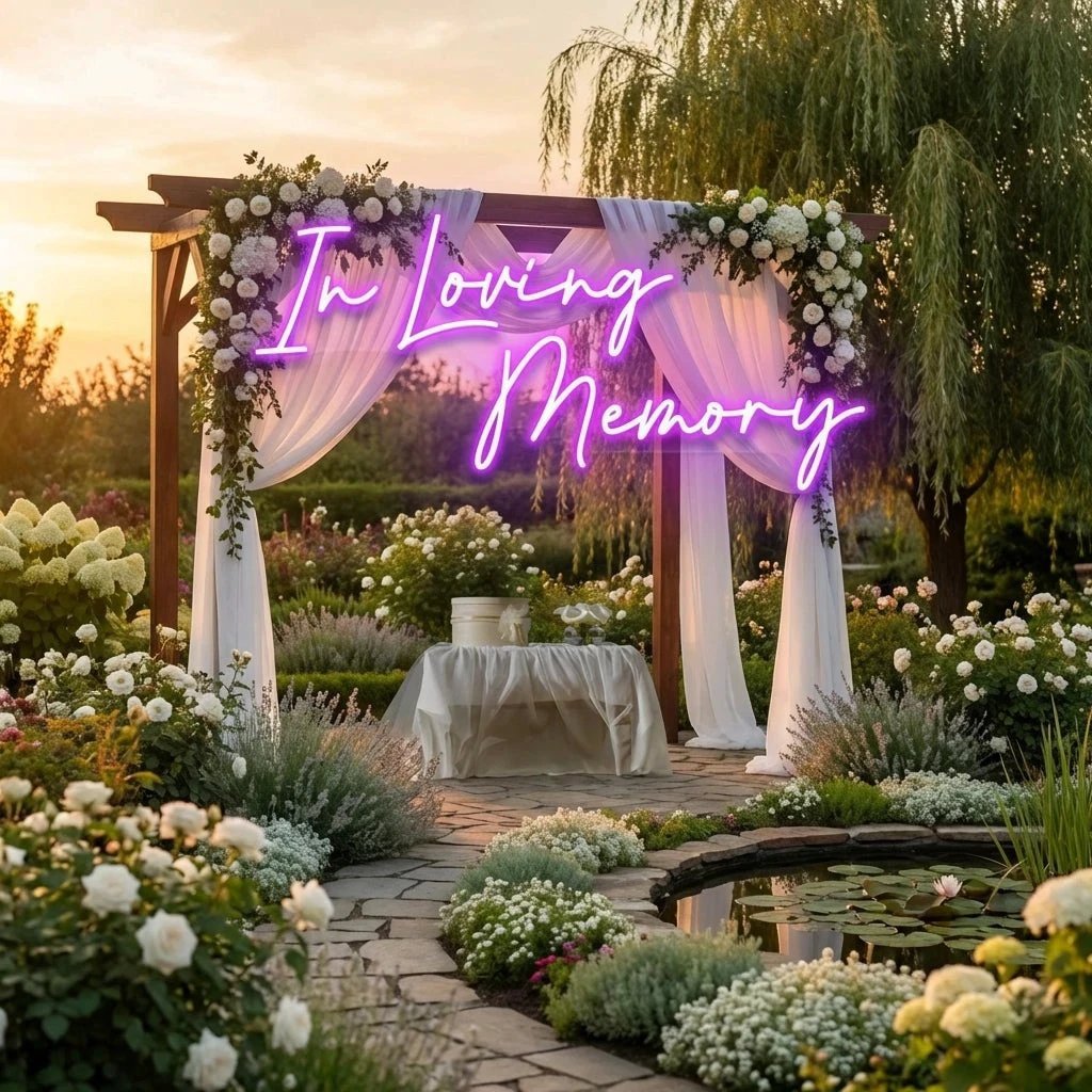 In Loving Memory Led Neon Sign Light, Neon Light Sign For Wedding